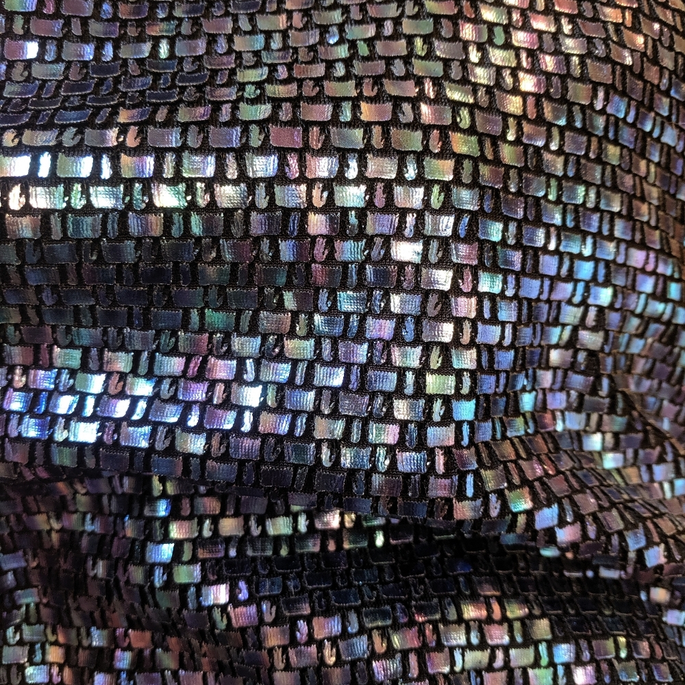 90s VTG Blue sequins tube skirt - Picture 5 of 6